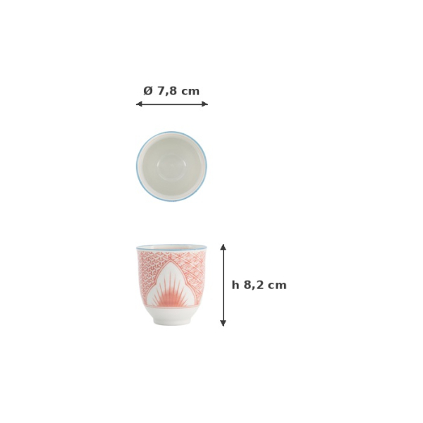 Mug Lily Flower Red, Porcelain, 250 ml, Item No. 21148