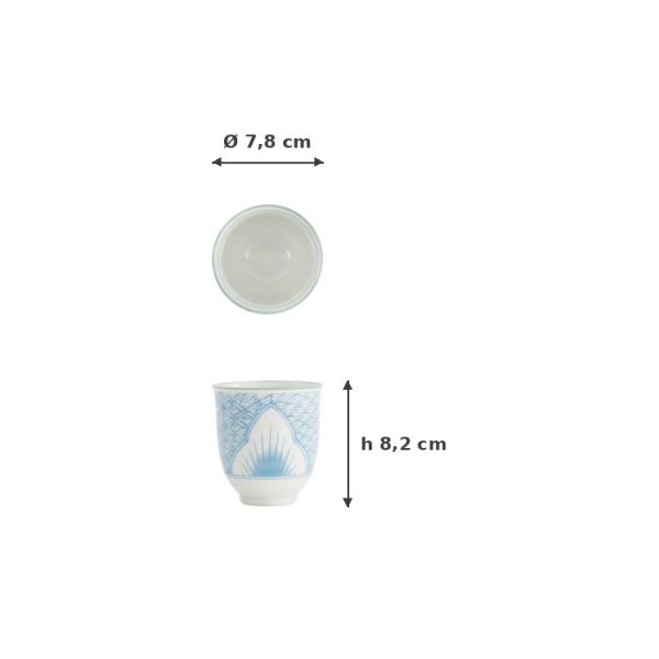 Mug Lily Flower Light Blue, Porcelain, 250 ml, Item No. 21149