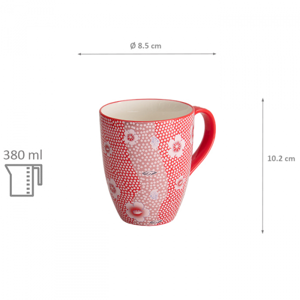 Rot Kawaii Blume Tasse in Geschenkbox bei Tokyo Design Studio (Bild 4 von 4)