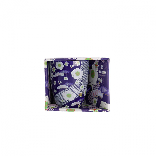 Blue Kawaii Flower Mug W/Giftbox at Tokyo Design Studio (picture 1 of 2)
