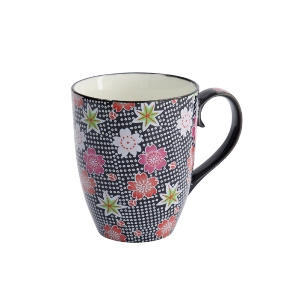 Black Kawaii Flower Mug W/Giftbox at Tokyo Design Studio (picture 2 of 2)