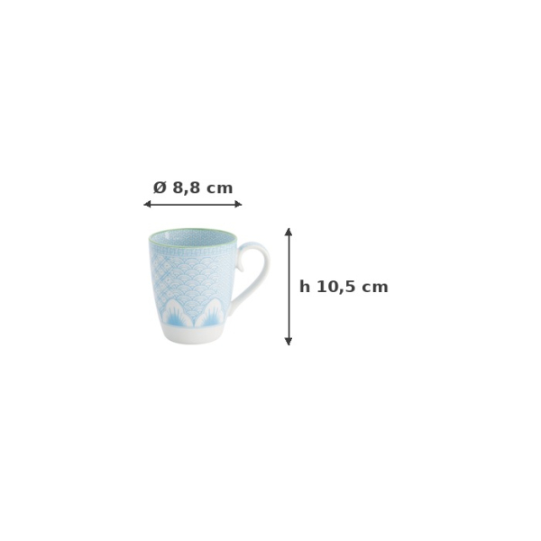 Tasse Lily Flower Hellblau, Porzellan, 350 ml, Art.-Nr. 21200
