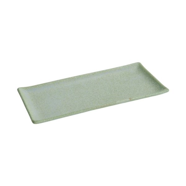 Servierplatte Vert Sauge Grün, Porzellan, 28,5 × 12,5 cm, Art.-Nr. 21353