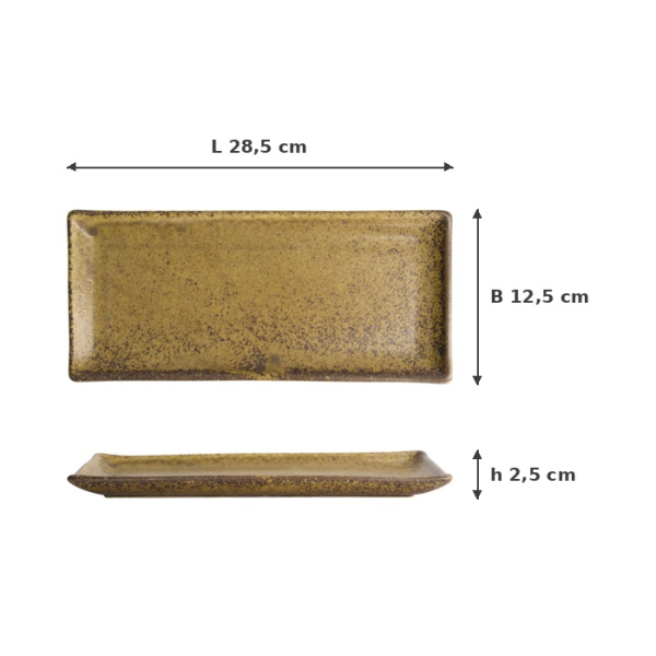 Sushi Plate Iga Irabo Brown, Porcelain, 28.5 × 12.5 cm, Item No. 21357