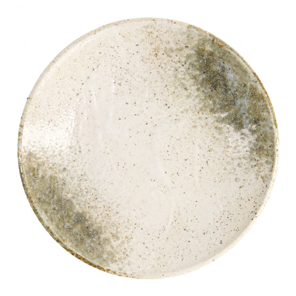 Yukishino White/Brown round Plate at Tokyo Design Studio (picture 3 of 5)