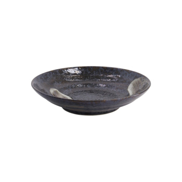Tiefer Teller Arahake Schwarz/Braun, Steinzeug, Ø 23 cm, Art.-Nr. 21429