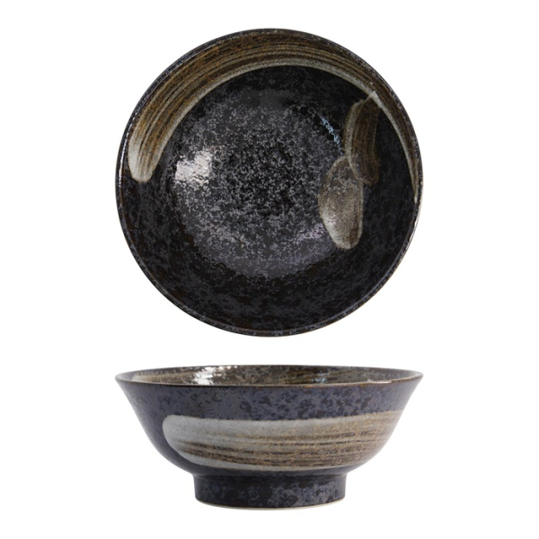 Ramen Bowl Arahake Black, Stoneware, 1.3 l