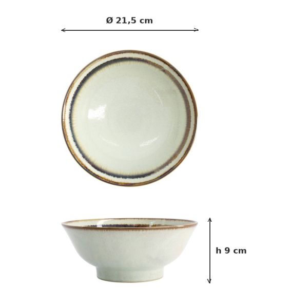 Nudelschale Wasabi Hellgrün/Beige, Steinzeug, 1,3 L, Art.-Nr. 21457