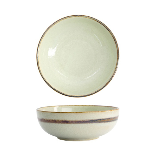 Tayo-Schale Wasabi Hellgr&uuml;n/Beige, Keramik, &Oslash; 19,5 cm