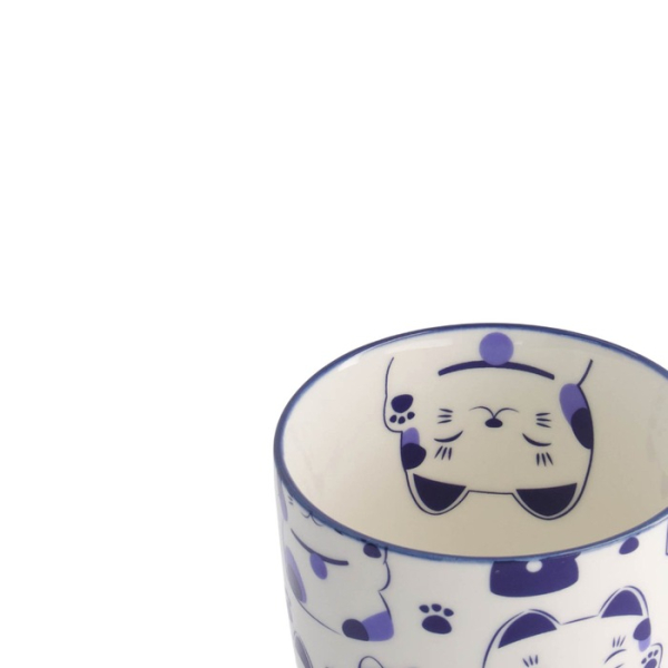 Tasse Kawaii Lucky Cat Blau in Geschenkbox, Porzellan, 380 ml, Art.-Nr. 21528