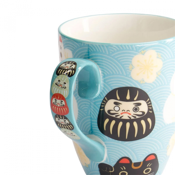 Ø 8.5x10.2cm 380ml  Kawaii Japan Mug W/Giftbox Blue Cat at Tokyo Design Studio (picture 3 of 5)