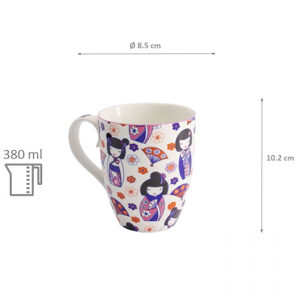380ml Kawaii Kokeshi Tasse in Geschenkbox bei Tokyo Design Studio (Bild 6 von 6)