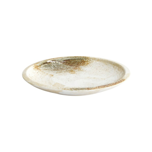 Teller Yukishino Weiß/Braun, Porzellan, Ø 24,8 cm, Art.-Nr. 21611