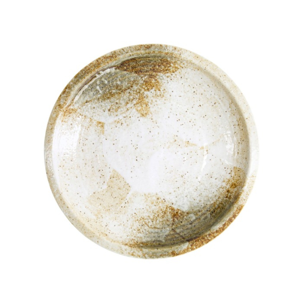 Teller Yukishino Weiß/Braun, Porzellan, Ø 24,8 cm, Art.-Nr. 21611