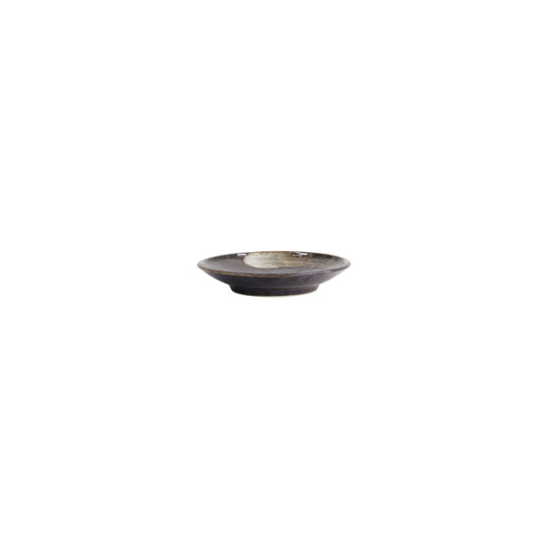 Teller Arahake Schwarz/Braun, Steinzeug, Ø 9,8 cm, Art.-Nr. 21616