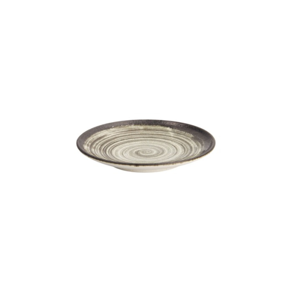 Teller Asashio Dunkelbraun/Beige, Steinzeug, Ø 16,7 cm, Art.-Nr. 21626