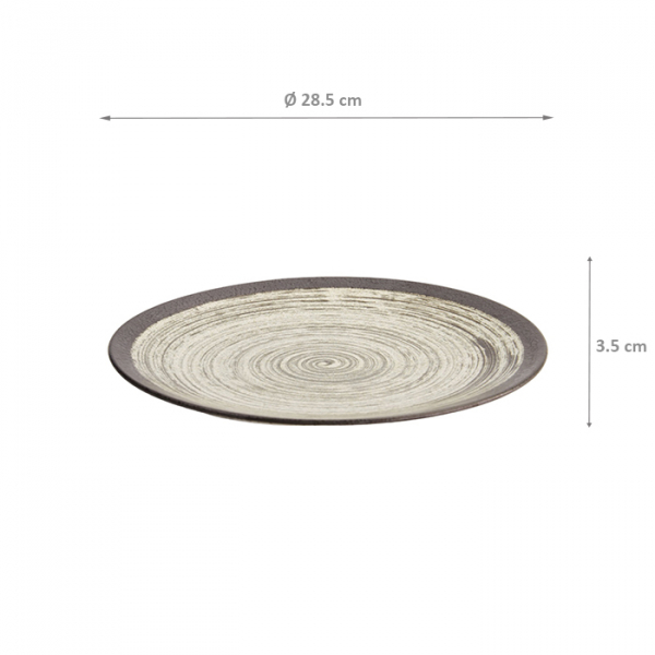 Black/White Asashio Large Round Plate at Tokyo Design Studio (picture 6 of 6)