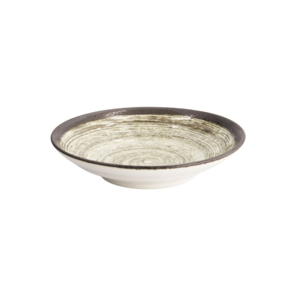 Deep Plate Asashio Dark Brown, Beige, Stoneware, Ø 23 cm, Item No. 21631