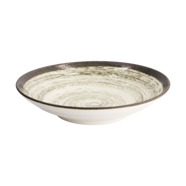 Tiefer Teller Asashio Dunkelbraun/Beige, Steinzeug, Ø 29 cm, Art.-Nr. 21632