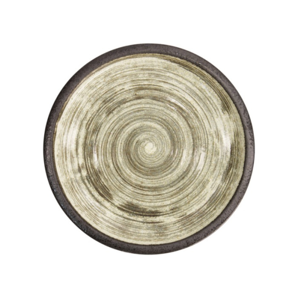 Teller Asashio Dunkelbraun/Beige, Steinzeug, Ø 24,8 cm, Art.-Nr. 21639