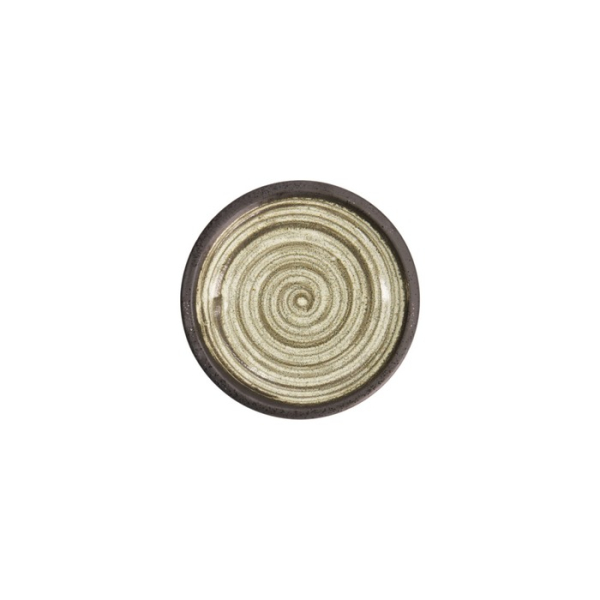 Plate Asashio Dark Brown, Beige, Stoneware, Ø 14 cm, Item No. 21640