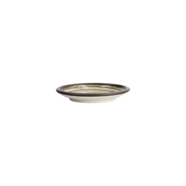 Plate Asashio Dark Brown, Beige, Stoneware, Ø 14 cm, Item No. 21640