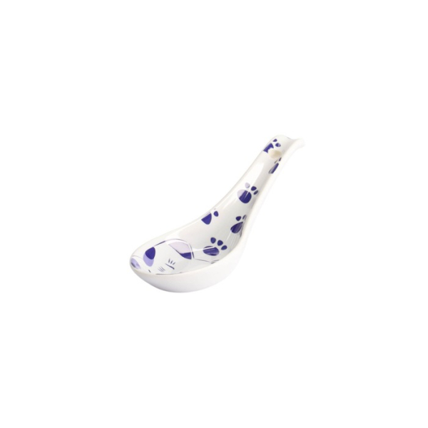 Suppenlöffel Kawaii Maneko Blau, Porzellan, 13,8 cm, Art.-Nr. 21672