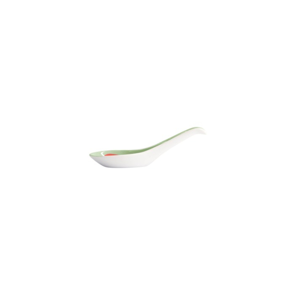 Soup Spoon Kawaii Daruma Green, Porcelain, 13.8 cm, Item No. 21680