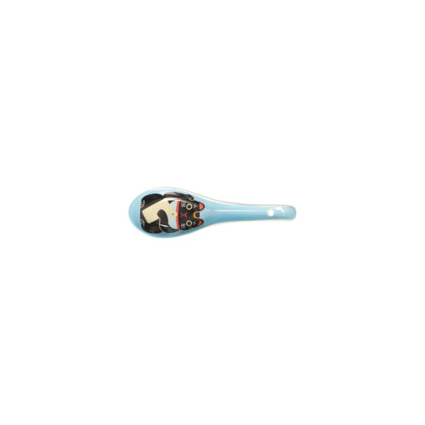 Suppenlöffel Kawaii Japan Blau, Porzellan, 13,8 cm, Art.-Nr. 21684