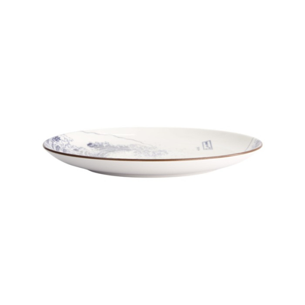 Plate Hokusai Nami Blue, White, Porcelain, Ø 25.2 cm, Item No. 21891