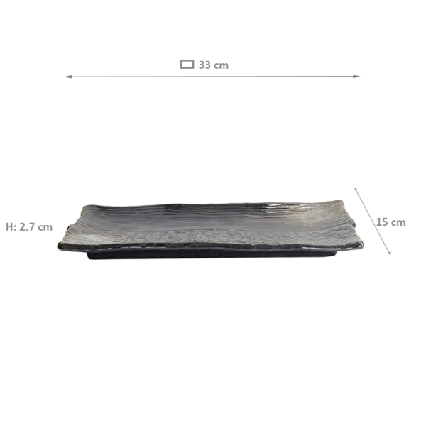 TDS, Groß Plate, Schwarz, 33x15x2.7cm, Art.-Nr. 21996
