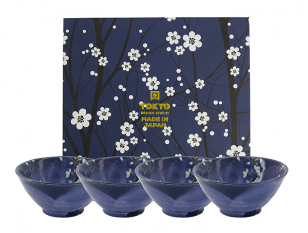 Blue Sakura 4 Bowls Set at Tokyo Design Studio (picture 1 of 5)