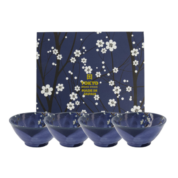 Blue Sakura 4 Bowls Set at Tokyo Design Studio (picture 1 of 5)