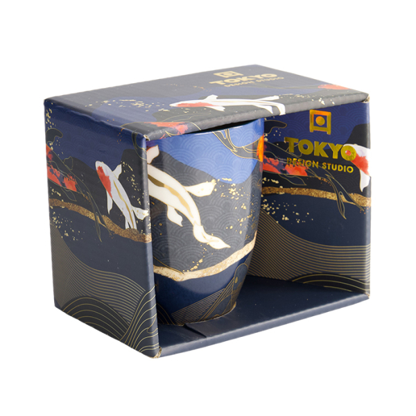 Kawaii Goldfish Blue Tasse mit Geschenkbox bei Tokyo Design Studio (Bild 1 von 7)