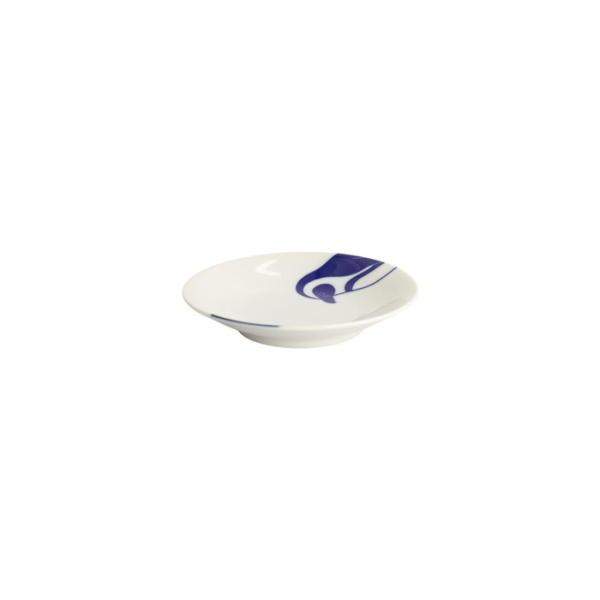 Plate Kawaii Penguin Blue, White, Porcelain, Ø 13.7 cm, Item No. 22125