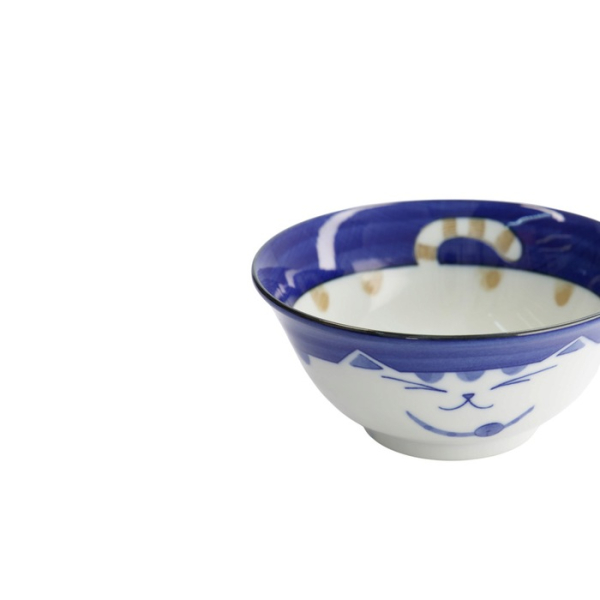 Tayo-Schale Kawaii Katze Neko Blau, Porzellan, 500 ml, Art.-Nr. 2220