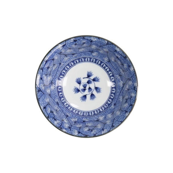 Ramen Bowl Hana Blue Mixed Bowls Tsuta Karakusa, Porcelain, 1.2 l, Item No. 22267
