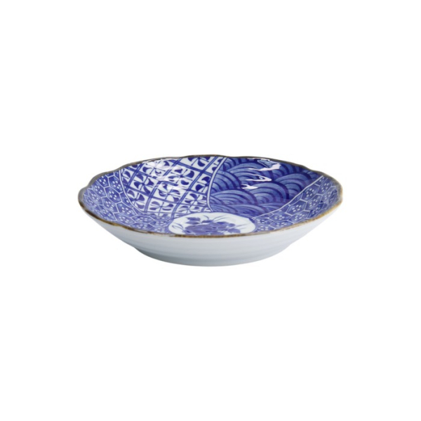 Plate Natsu Shozui Blue, White, Porcelain, Ø 22 cm, Item No. 22321