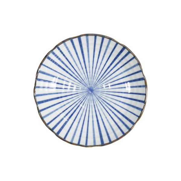 Teller Natsu Tokusa Blau/Weiß, Porzellan, Ø 22 cm, Art.-Nr. 22330