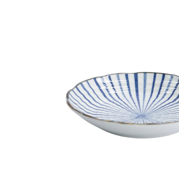 Teller Natsu Tokusa Blau/Weiß, Porzellan, Ø 22 cm, Art.-Nr. 22330