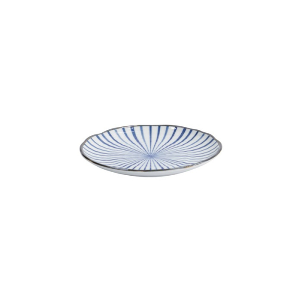 Teller Natsu Tokusa Blau/Weiß, Porzellan, Ø 16,5 cm, Art.-Nr. 22331