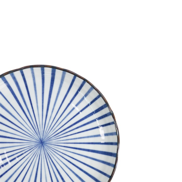 Teller Natsu Tokusa Blau/Weiß, Porzellan, Ø 24,7 cm, Art.-Nr. 22332