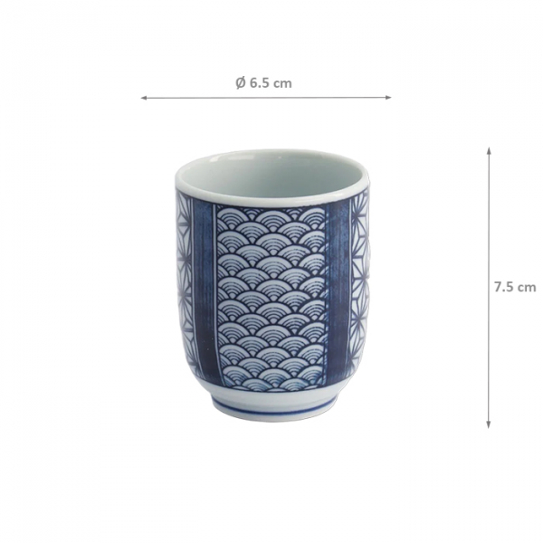 TDS, Teetasse, Blau/Weiß, Ø 6,5x7,5cm 160ml, Art.-Nr. 22454