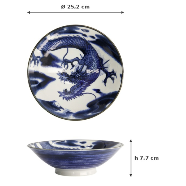 Schale in Geschenkbox Japonism Dragon Blau, Porzellan, 1,6 L, Art.-Nr. 22515