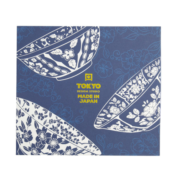 TDS, Ramen Bowl in Gift Box, Mixed Bowls Sakura, 3pcs, Ø19.7 x 7 cm (1000 ml), Item No. 22540