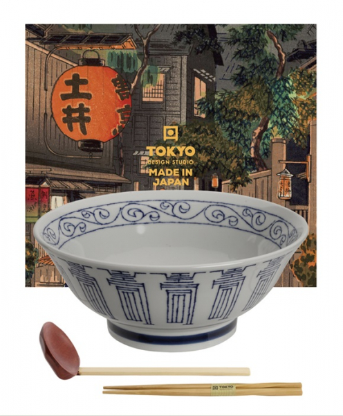 Mixed Bowls Kotobuki Blue Ramen Bowl in Gift Box at Tokyo Design Studio (picture 1 of 3)