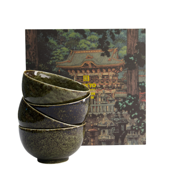 TDS, 4 Bowls Set, Shinryoku Green, Ø 13,2 cm, Item No. 22564
