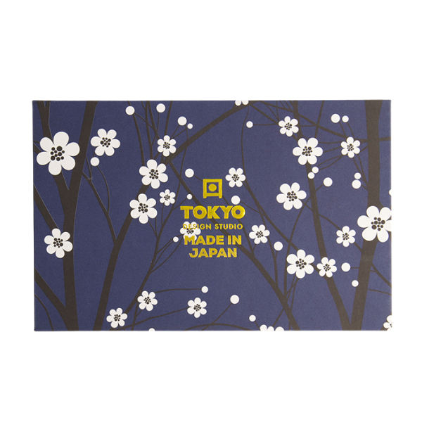 TDS, Sushi Set, Sakura Navy, 2 Stk mit Chopsticks, 22,5x12,7 & 8,6x3,6cm, Art.-Nr. 22582