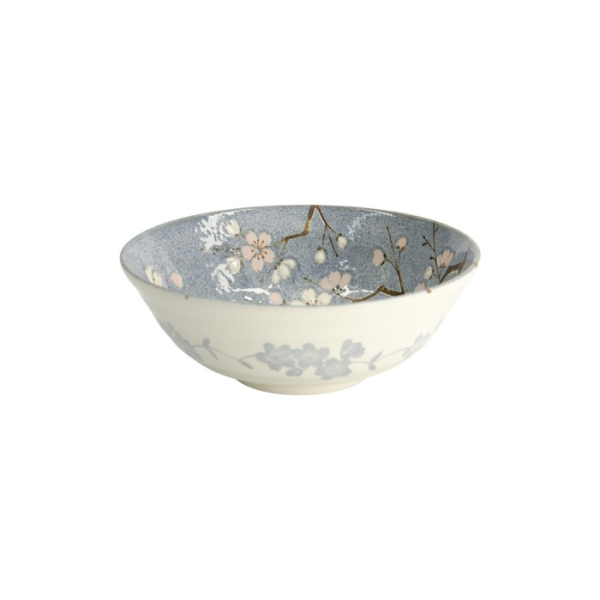 Ramen Bowl Fujisakura Grey, Porcelain, 1 l, Item No. 22590