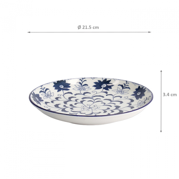 Tokyo Blue Botan Round plate at Tokyo Design Studio (picture 5 of 5)